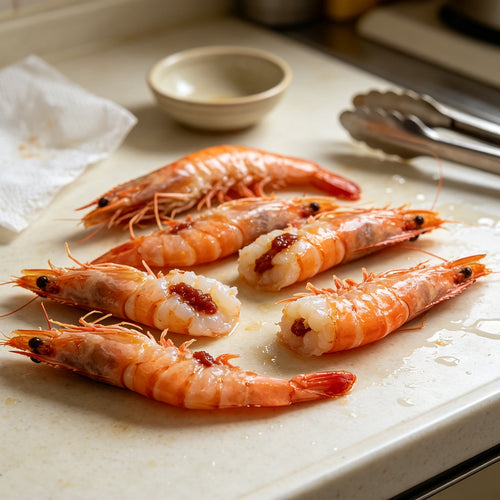 Fresh Raw Prawns and Mantis Shrimp