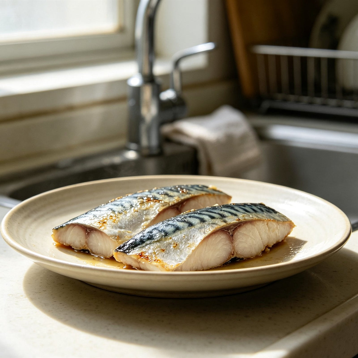 Fresh Mackerel Steaks Ready to Cook