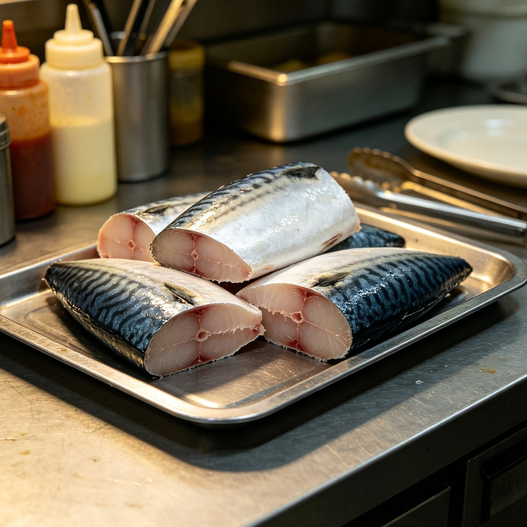 Fresh Mackerel Steaks Ready to Cook