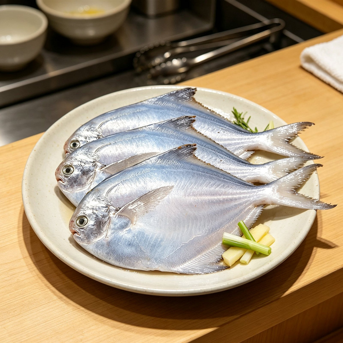 Fresh Whole Silver Pomfret Fish