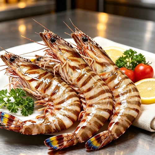 Fresh Jumbo Tiger Prawns for Grilling